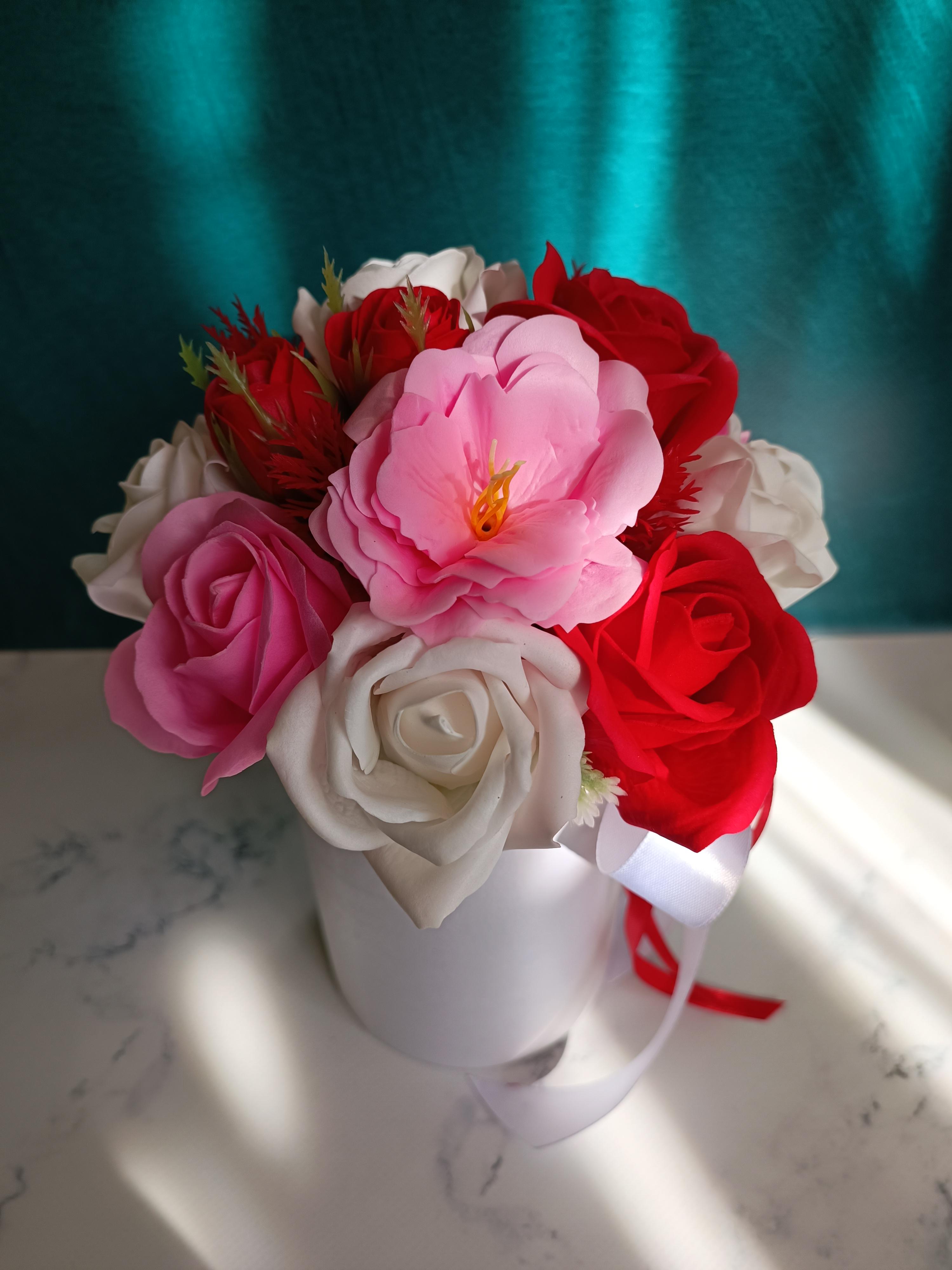 Композиция цветов со вспененного из мыла Розы 23х18 см Разноцветный - фото 3 Композиция цветов со вспененного из мыла Розы 23х18 см Разноцветный - фото 3