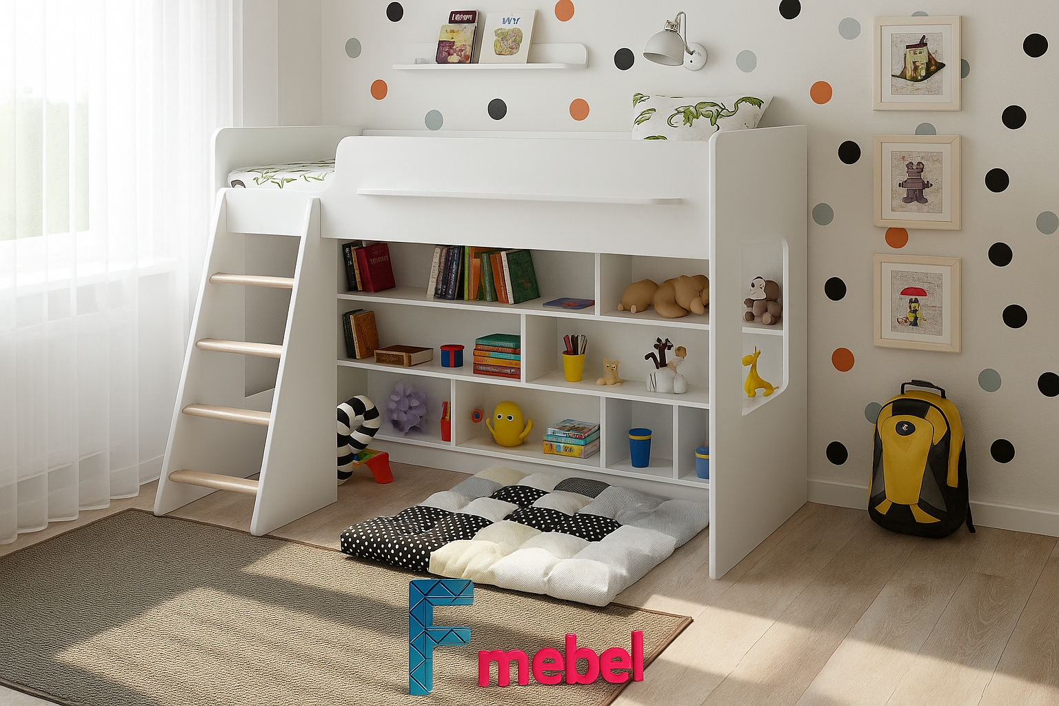 Кровать-чердак Fmebel Копенгаген 80х180 см (12665)