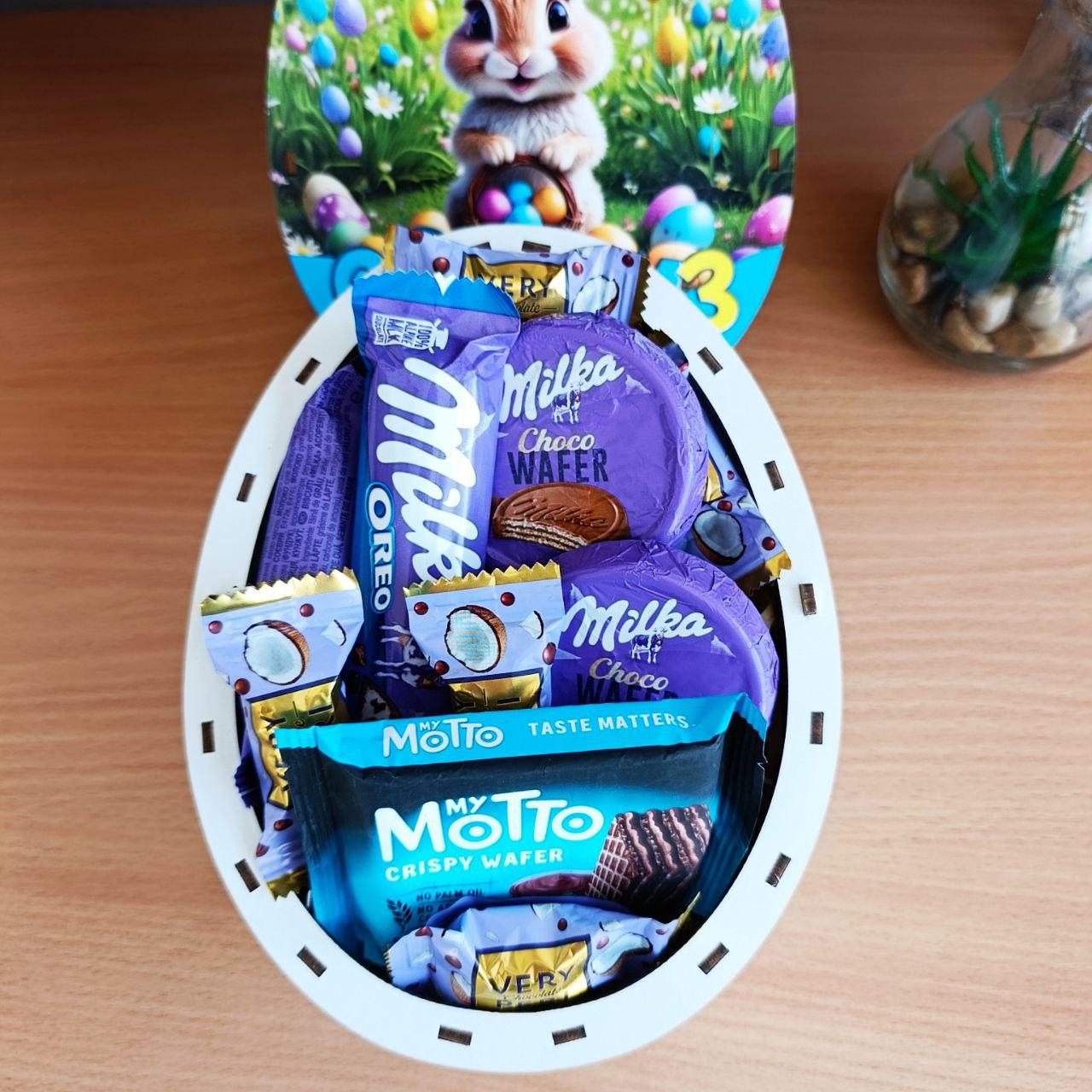 Бокс пасхальный со сладостью мелкая (ar401-1)