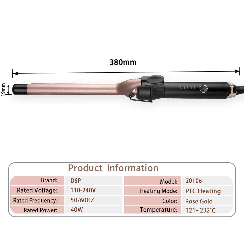 Плойка для завивки волос DSP 20106 для створення локонів 19 мм (1200) - фото 2
