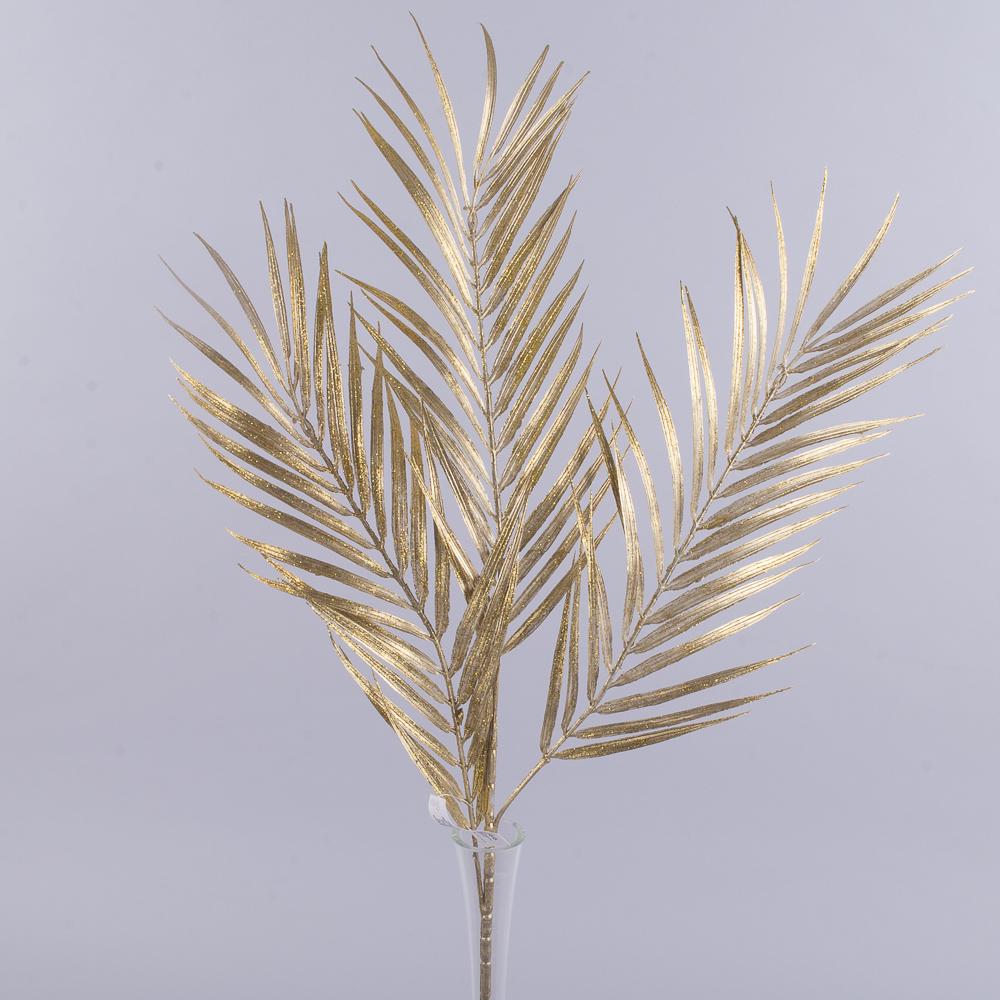 Папоротник искусственный в блестках Золотой (3066-1)
