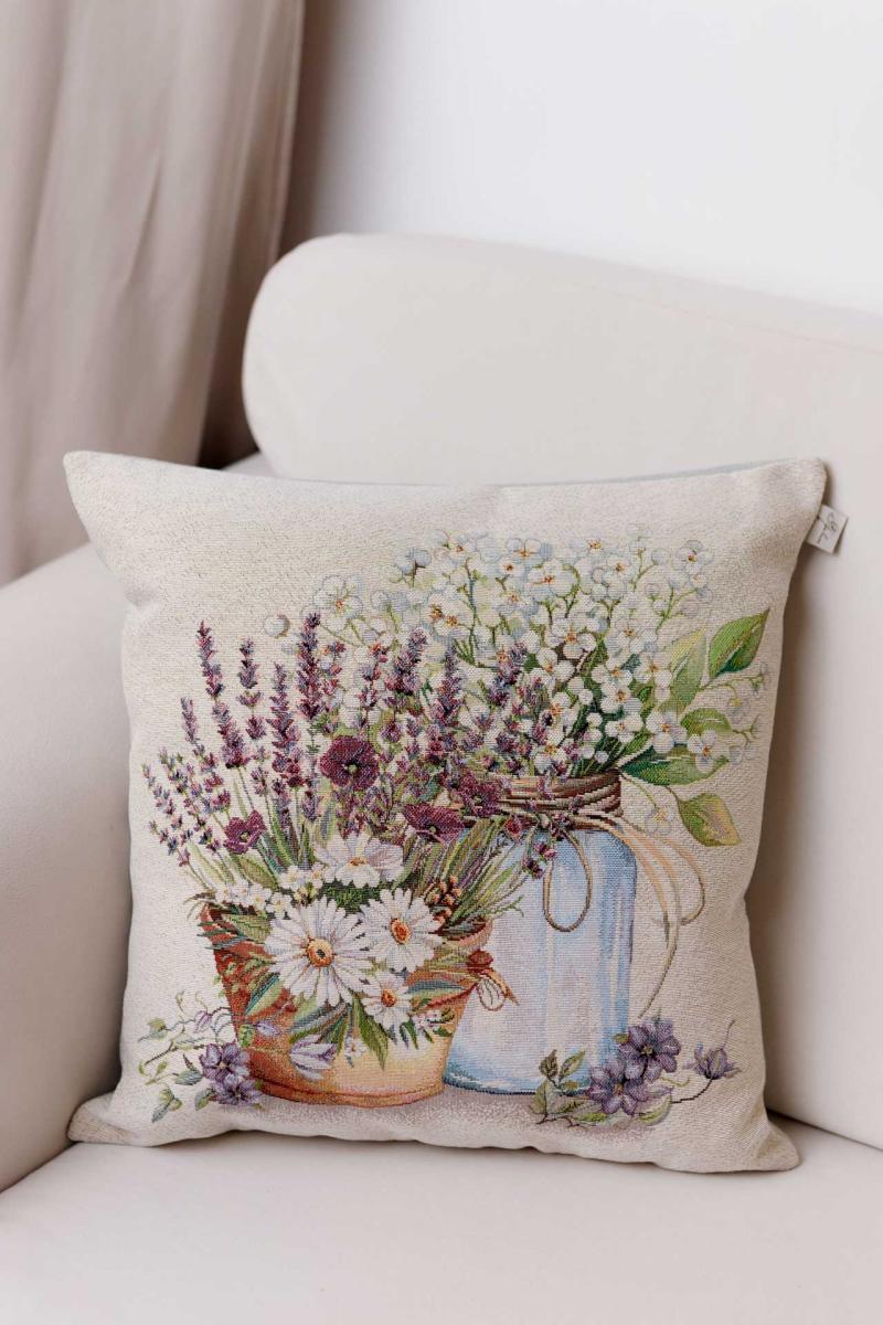 Подушка декоративная Цветы в стакане 45х45 см (039170) Подушка декоративная Цветы в стакане 45х45 см (039170)