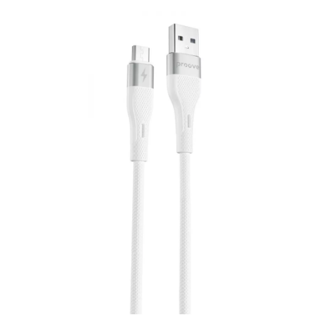 Кабель Proove Light Silicone USB to Micro USB 2,4A 1 м White (CCLC20001302)