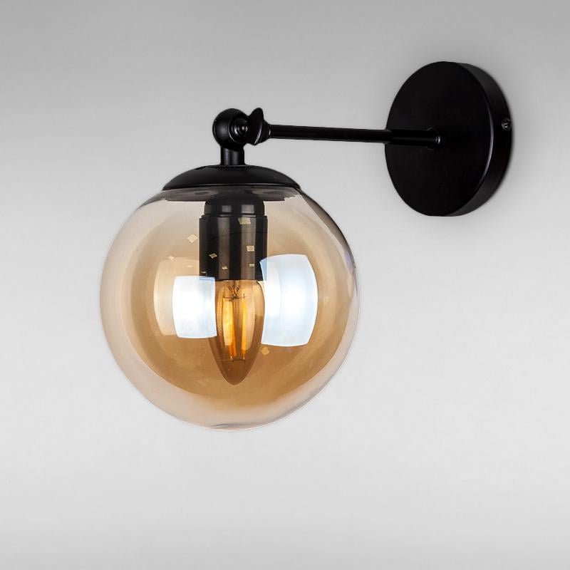 Настінний світильник Light House LS-18150F-1 Чорний/Коричневий - фото 1