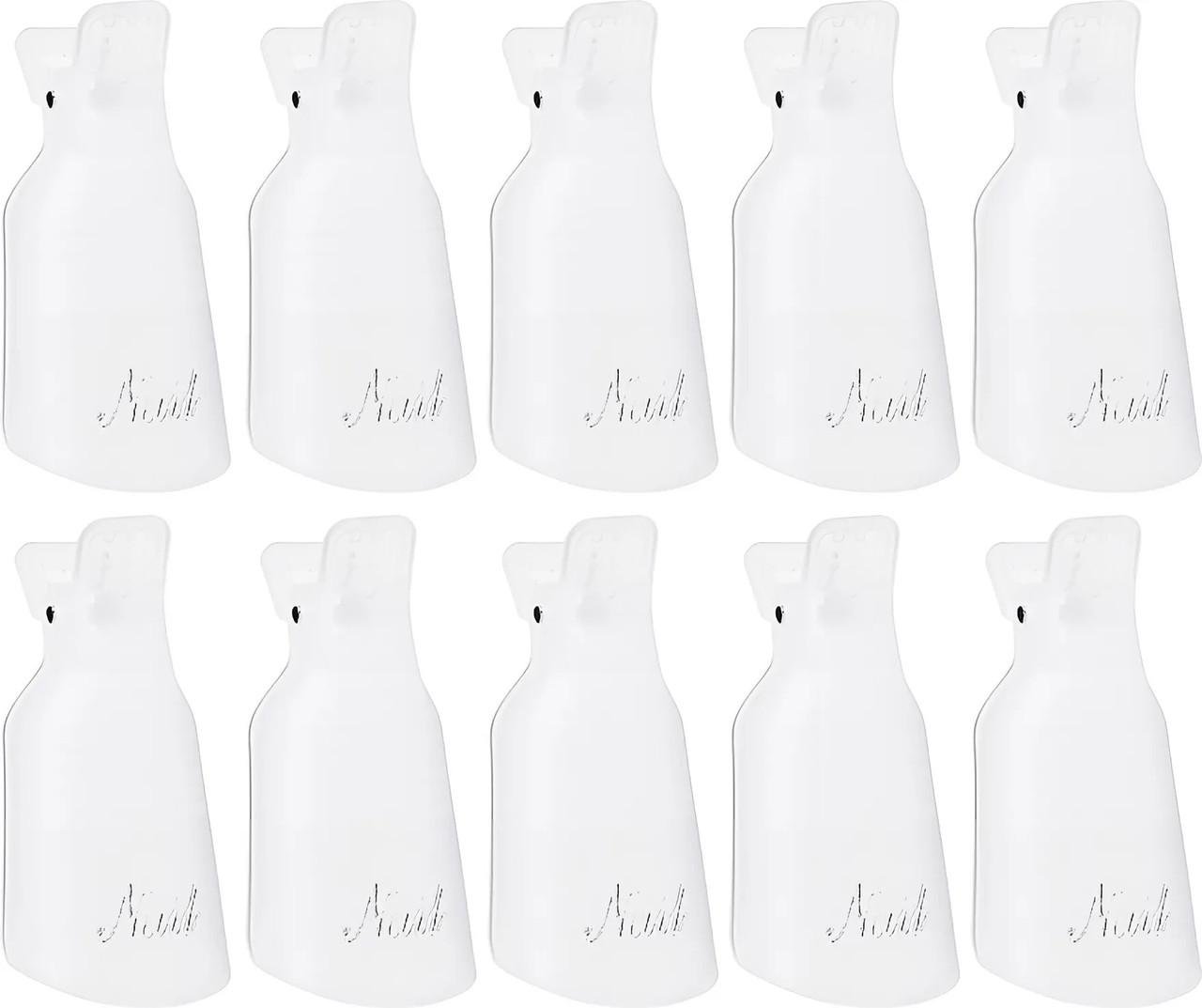 Клипсы для снятия дип-системы и гель-лака 10 шт. Белый (2486045134)