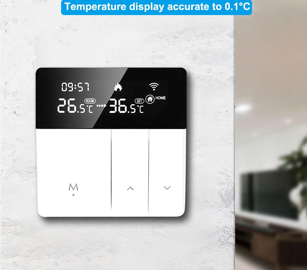 Терморегулятор Smart M5 Wi-Fi для теплої підлоги White (11548692) - фото 4
