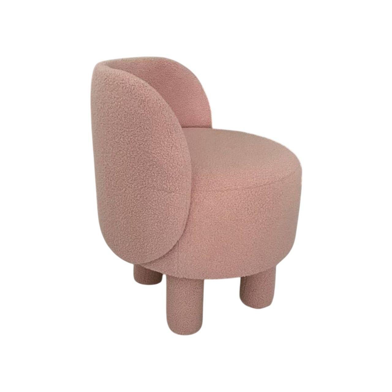 Крісло-пуф зі спинкою на ніжках Saga 50х52х66 см Рожевий (26385880) - фото 1 Крісло-пуф зі спинкою на ніжках Saga 50х52х66 см Рожевий (26385880) - фото 1