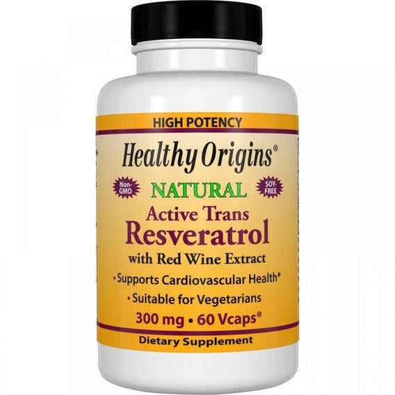 Ресвератрол Healthy Origins Resveratrol Trans-Resveratrol 300 мг 60 Veg caps