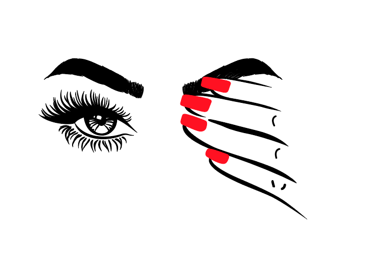 Наклейка интерьерная FroDecal Женственный взгляд 1500х900 мм Черный/Красный (fr00325_4_070_031)