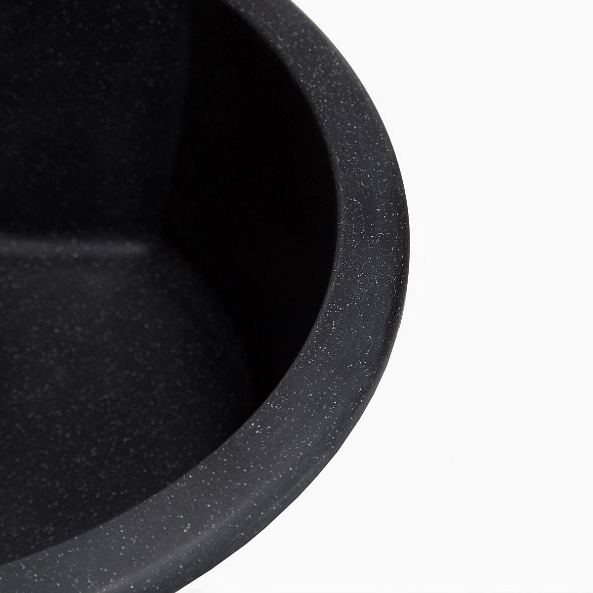 Мийка кухонна гранітна Romzha Kolo Антрацит (RO43443) - фото 2