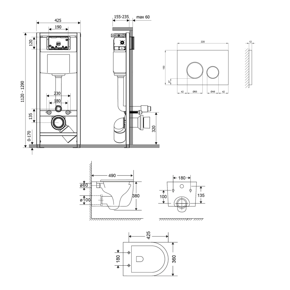 Унітаз підвісний Q-tap Taurus Ultra Quiet QT2433084EUQW + Nest/комплект інсталяції 4в1 QT0133M425+QT0111M11111SAT - фото 2