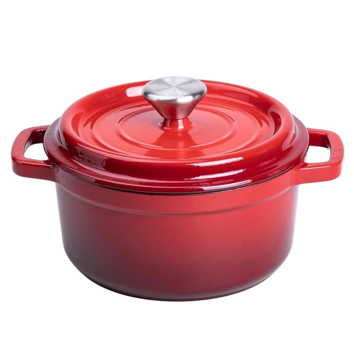 Кокотница чугунная с эмалированным покрытием 2 л Красный (HP-1-2R) Кокотница чугунная с эмалированным покрытием 2 л Красный (HP-1-2R)