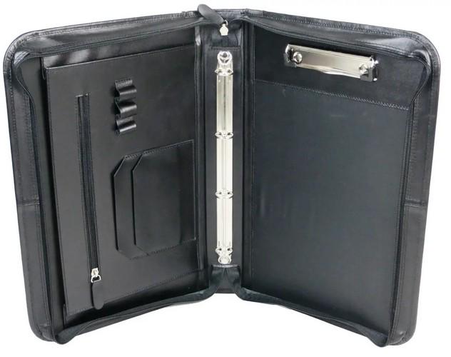 Папка деловая из натуральной кожи Portfolio Черный (super416_Port1021 black)