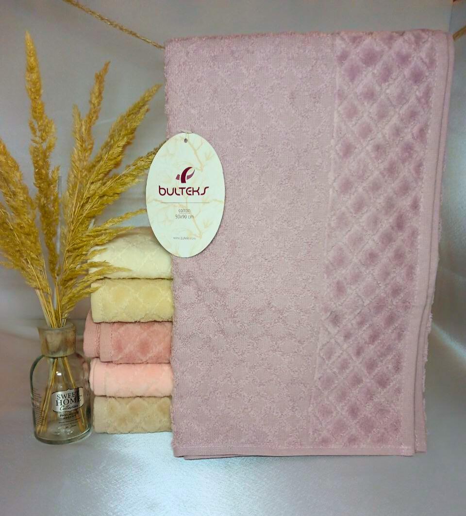 Рушник жакардовий Bulteks Mulia 50х90 см Бузковий (12666) - фото 2