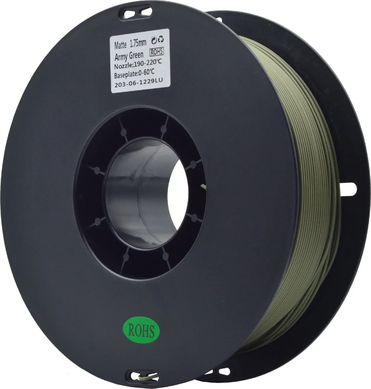 Филамент пластик PLA Matte 1 кг 1,75 мм матовый хаки Military Green (203-06-1229LU)