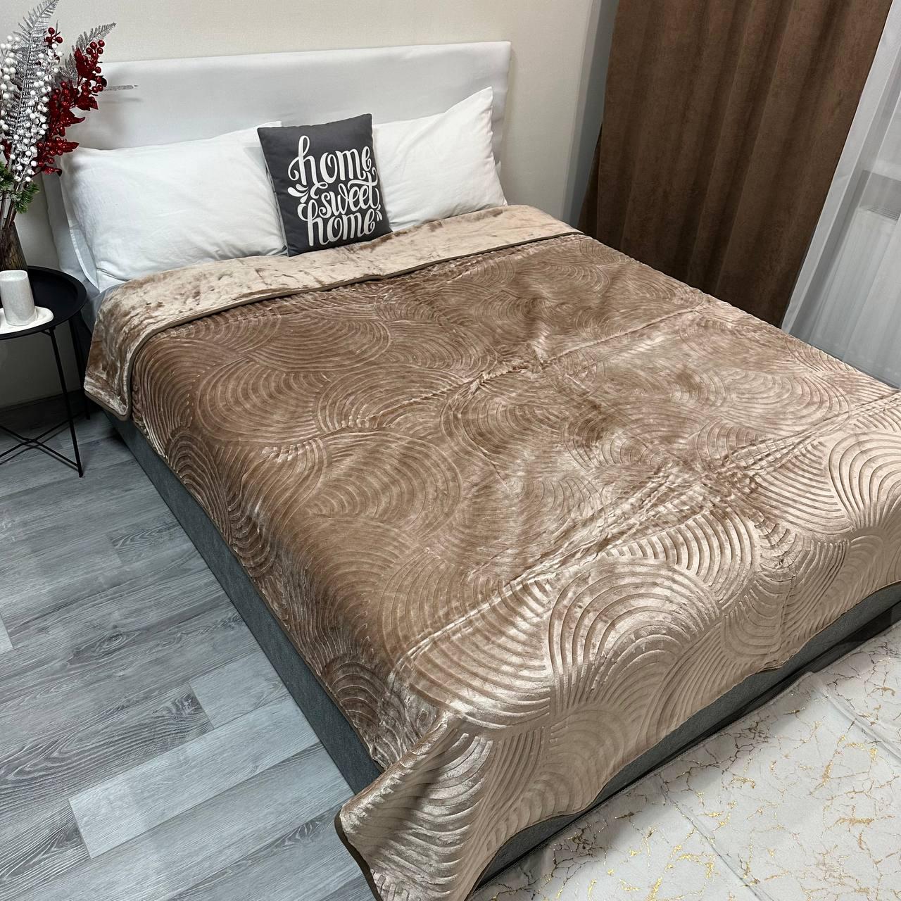 Покривало на ліжко акрилове 200x230 см Кавовий (P-акрил-16) - фото 1