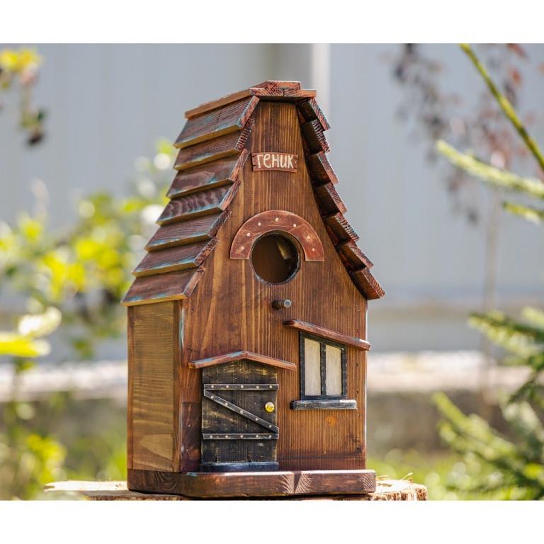 Скворечник Геник из дерева обработанного защитной декоративной пропиткой 37×18×26 см - фото 3