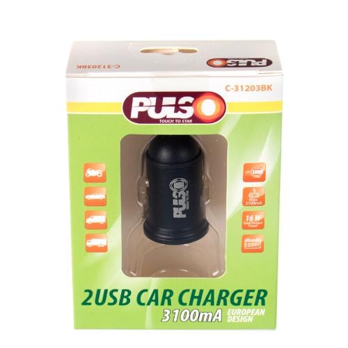 Автомобільний зарядний пристрій PULSO 2 USB 12/24V - 5V 3,1A - фото 2