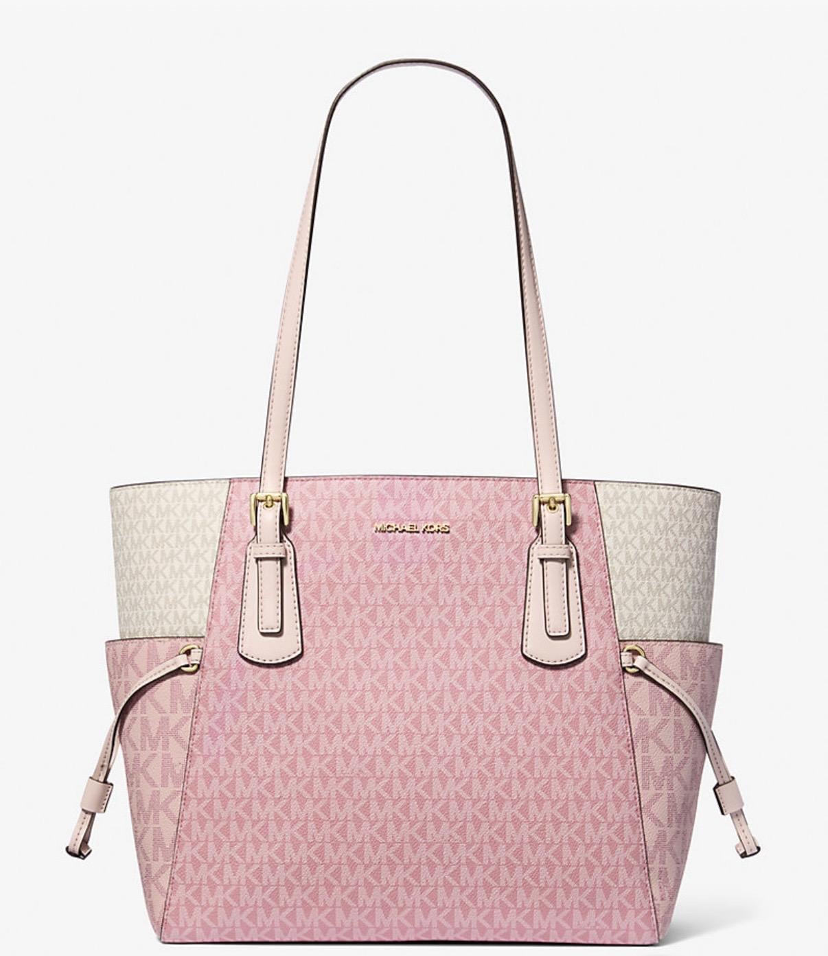 Сумка тоут Michael Kors Voyager Large Color-Block Signature Logo Tote Bag (35S5GV6T7B)