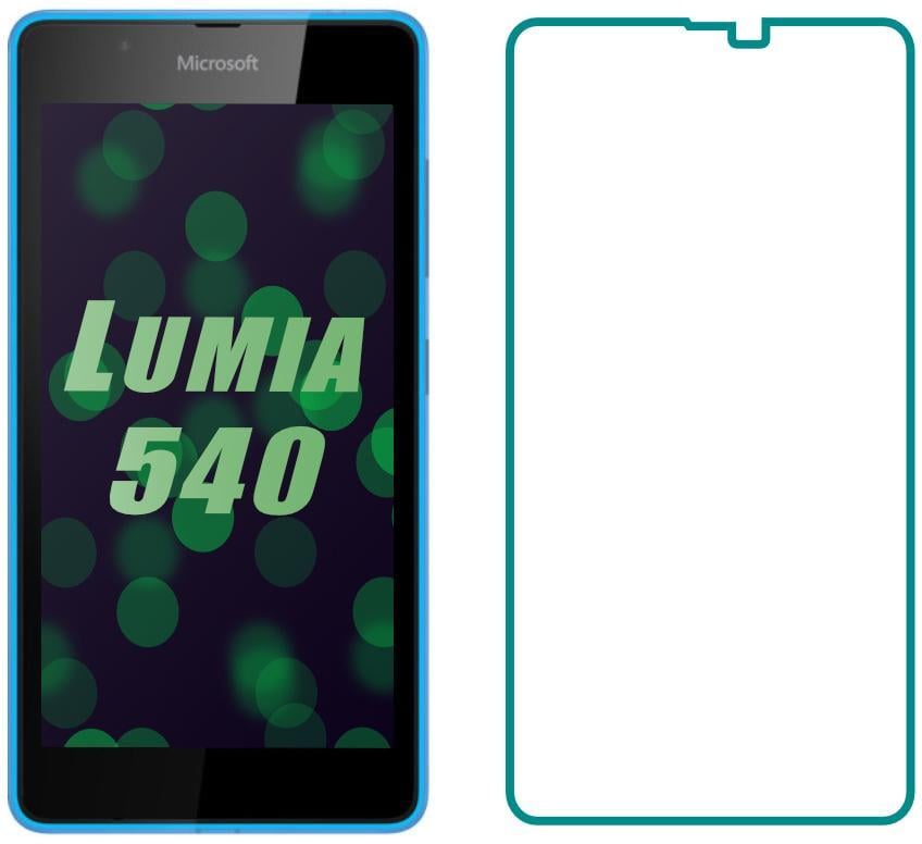Защитное стекло Microsoft Lumia 540 (Прозрачное 2.5 D 9H) (00341)