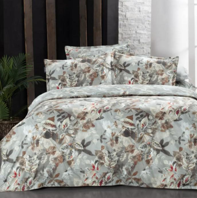 Постельное белье Sarev Emily gri делюкс сатин 300ТС евро