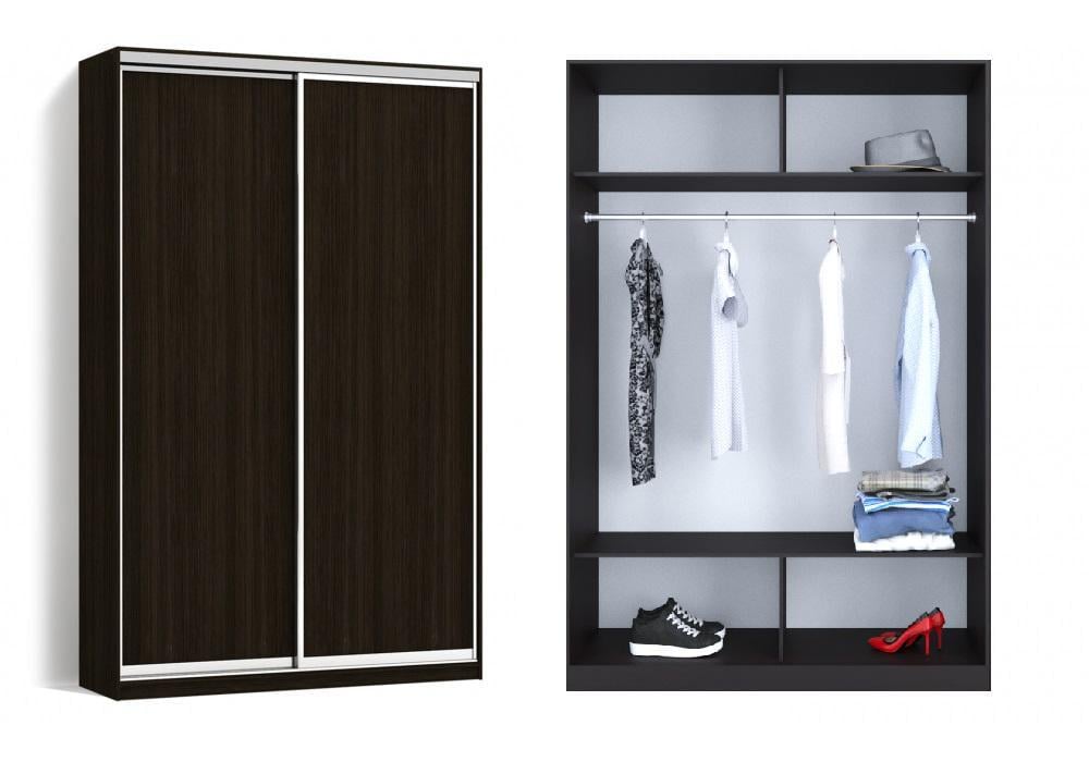 Шкаф-купе Luхe 2 двери ДСП/ДСП CLS-II 1800х2100х450 мм Венге магия (8066) - фото 2
