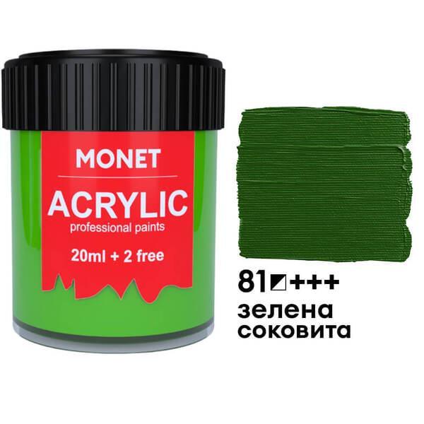 Акрилова фарба Monet 81 22 мл Зелений соковитий (2007881) - фото 1 Акрилова фарба Monet 81 22 мл Зелений соковитий (2007881) - фото 1