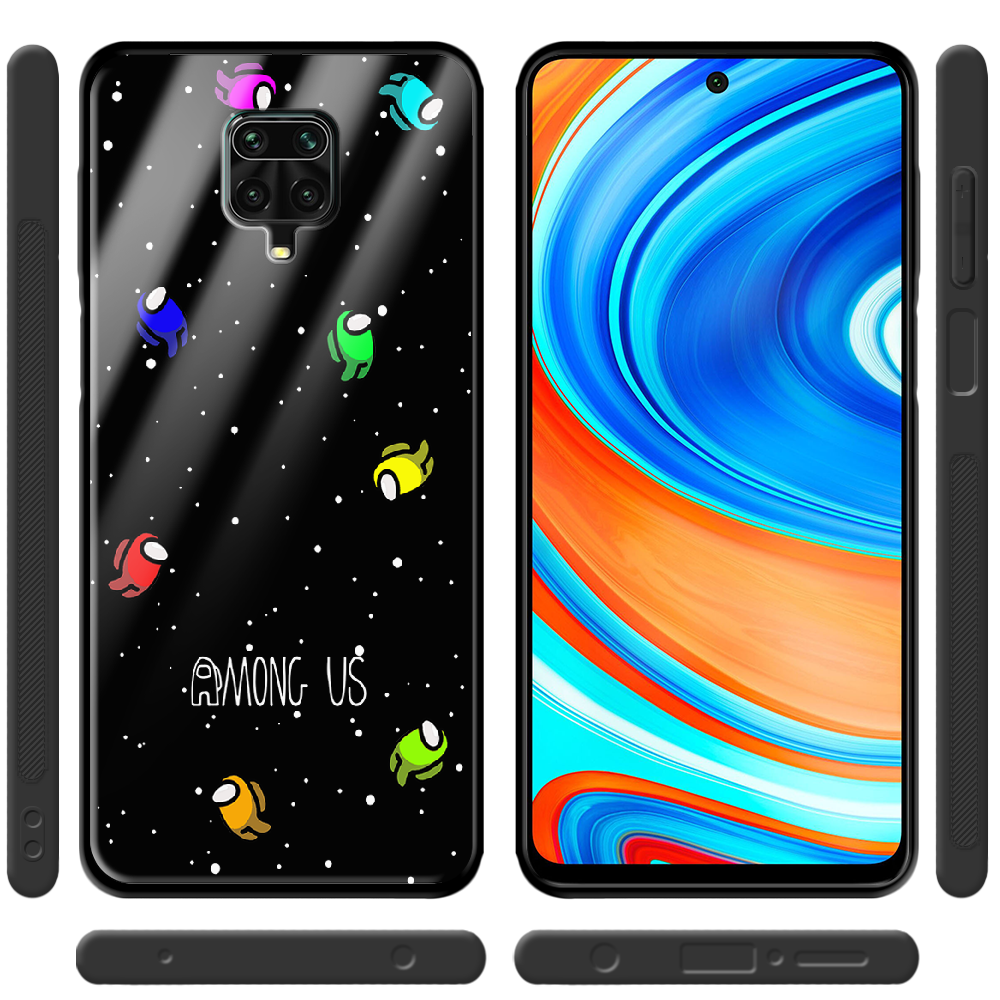 Чохол Boxface Xiaomi Redmi Note 9S Among Us Invisible Чорний силікон зі склом (39475-bk76-40098) - фото 2