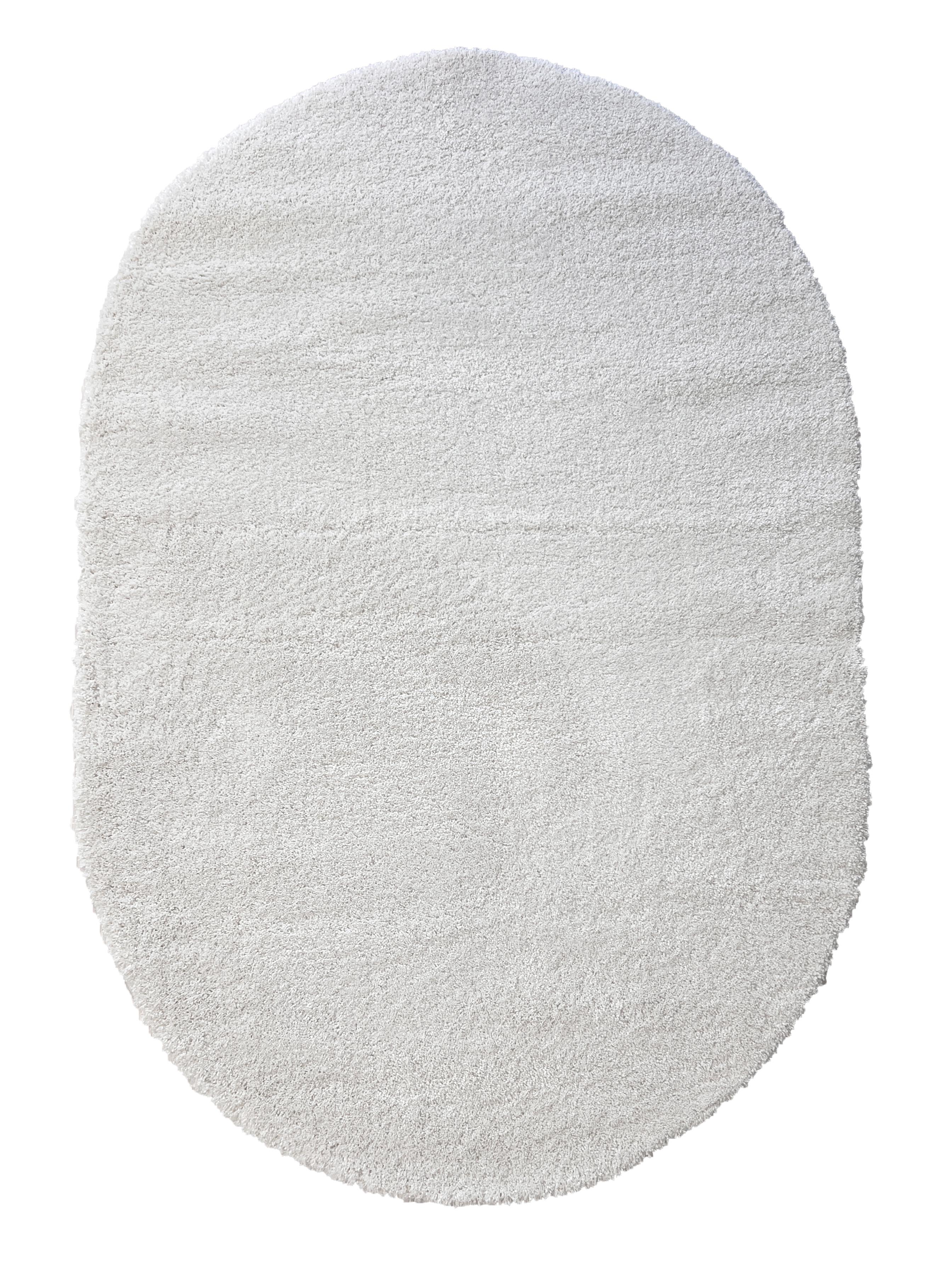 Пушистый ковер Super Softness шегги овал 80x150 см Кремовый/Белый (2144/F401RО8)