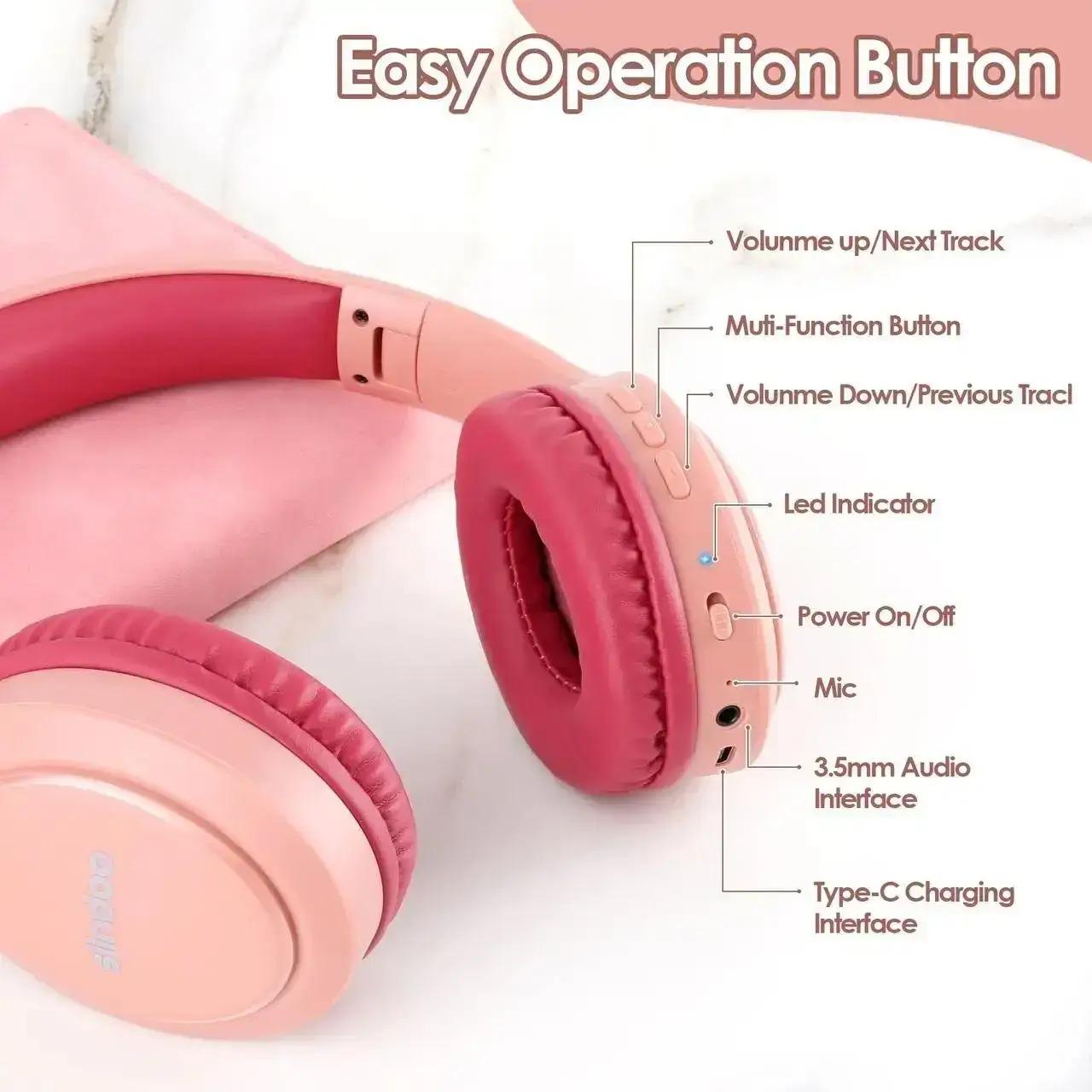 Наушники беспроводные Siindoo JH-919 Pink Bluetooth (JH91972) - фото 2