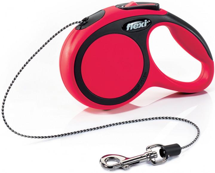 Повідець-рулетка Flexi New Comfort XS 3 м шнур до 8 кг Червоний (1151264323)