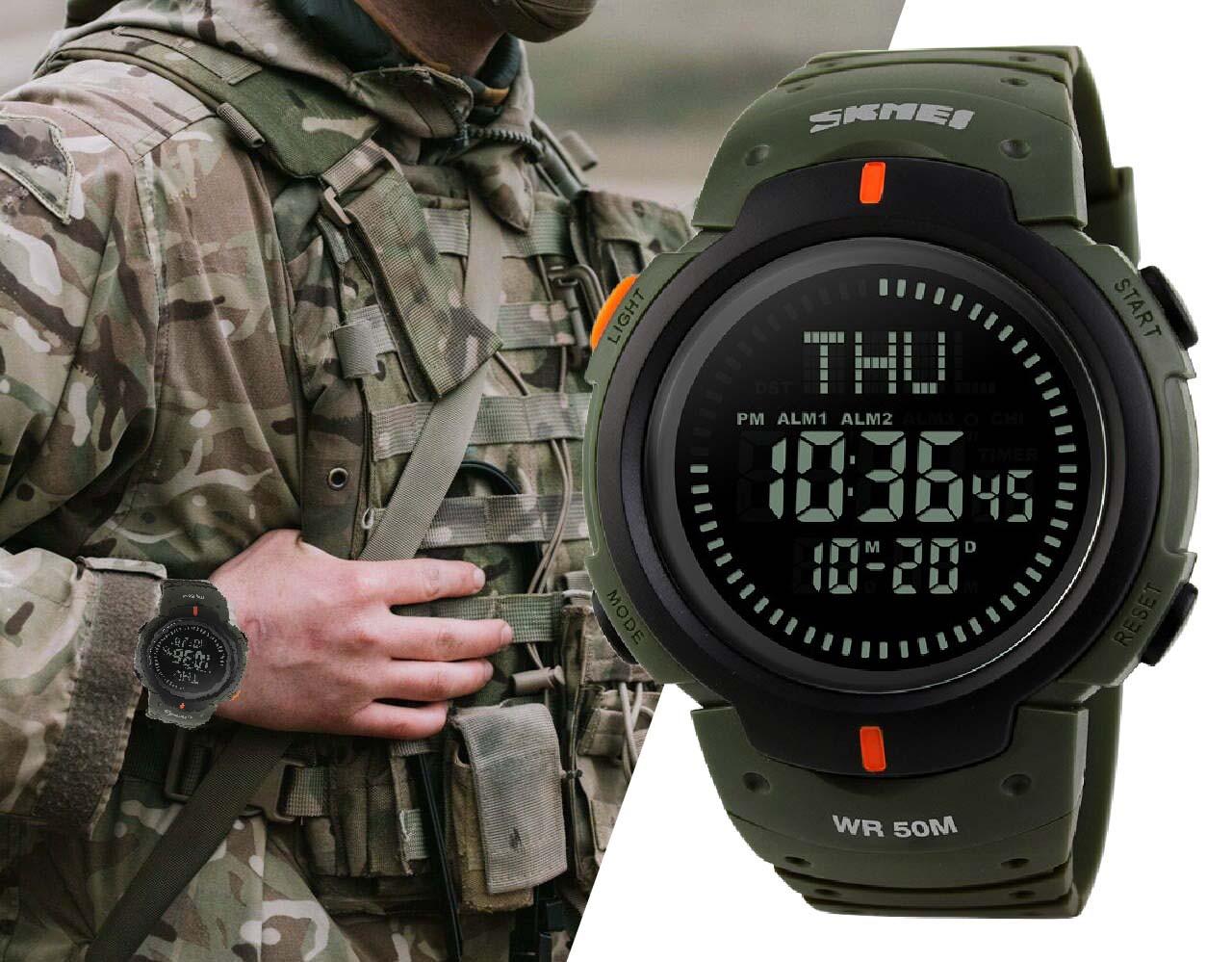 Часы наручные Skmei 1231AG Military и компас Green - фото 3 Часы наручные Skmei 1231AG Military и компас Green - фото 3