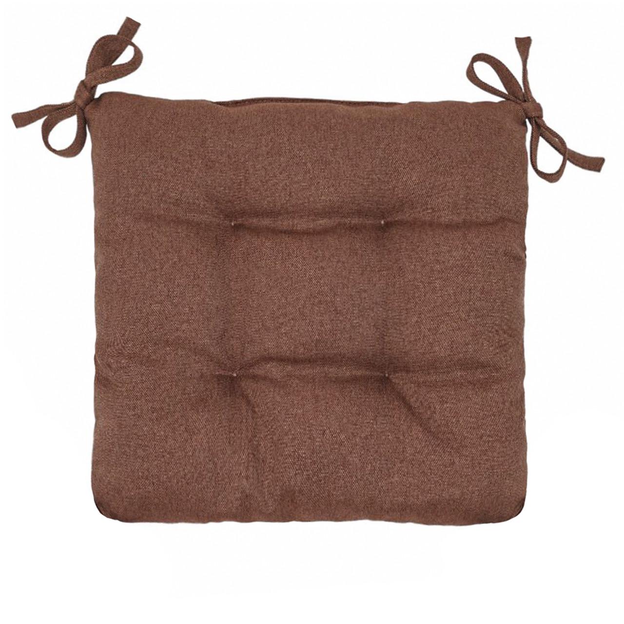 Подушка для стільця/крісла/табурету 45х45х8 см Коричневий (1950926221)