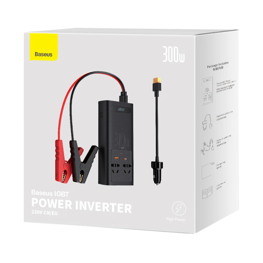 Автомобільний інвертор напруги BASEUS Inverter 2 розетки 500W 12/220V (CGNB000101) - фото 8