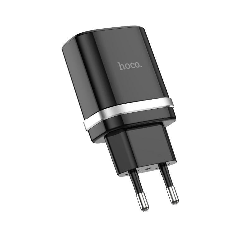 Зарядний пристрій мережевий для Hoco C12Q Smart QC3.0 charger 18W Black (6931474716255)