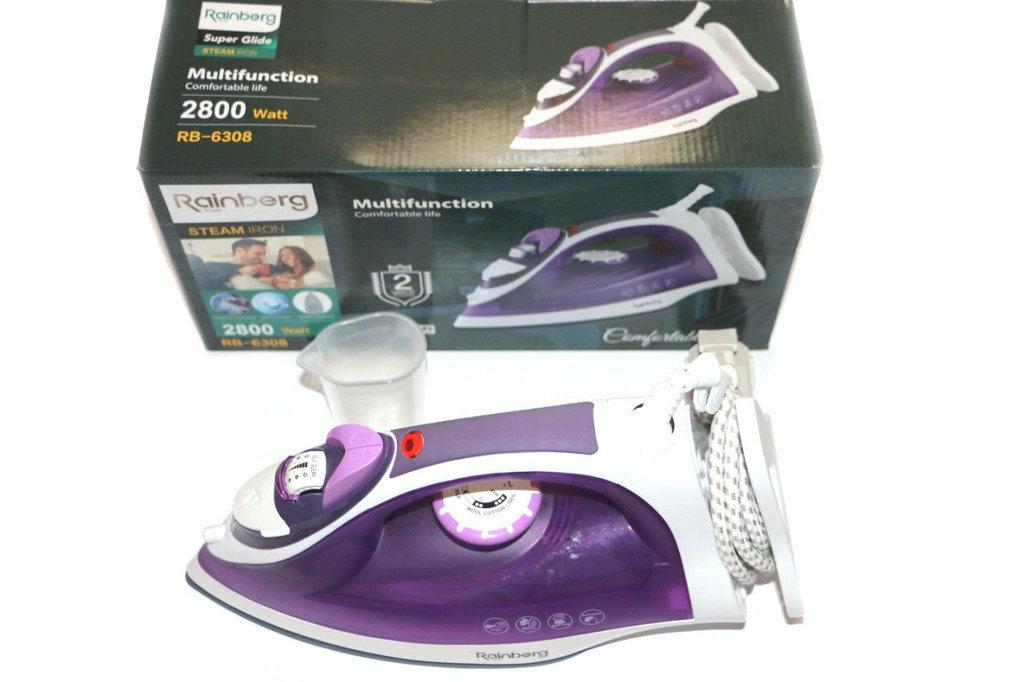 Утюг паровой Rainberg RB-6308 с керамической подошвой - фото 5 Утюг паровой Rainberg RB-6308 с керамической подошвой - фото 5