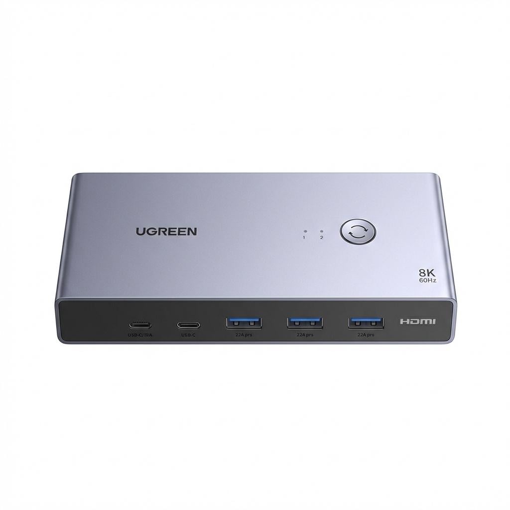 KVM-переключатель HDMI 2.1 UGREEN CM692 8K/60 Гц/USB 3.0 Серый (25961)