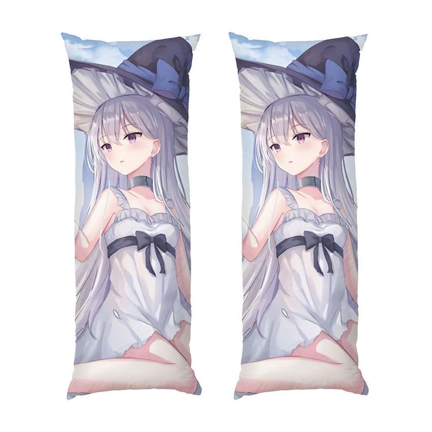 Подушка дакимакура Girl with the white hair Anime габардин 120х40 см (113197-1)