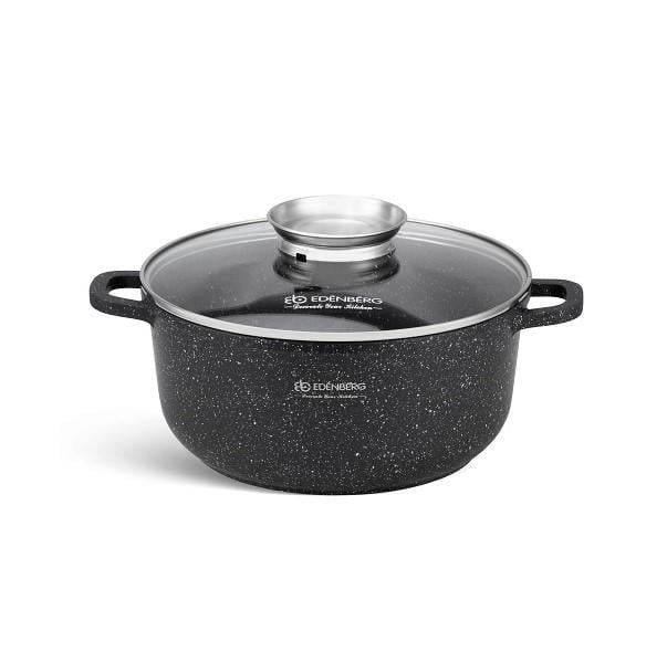 Каструля-казан Edenberg EB-8119 з мармуровим покриттям та скляною кришкою 26 см 5,6 л (27922865) - фото 1 Каструля-казан Edenberg EB-8119 з мармуровим покриттям та скляною кришкою 26 см 5,6 л (27922865) - фото 1