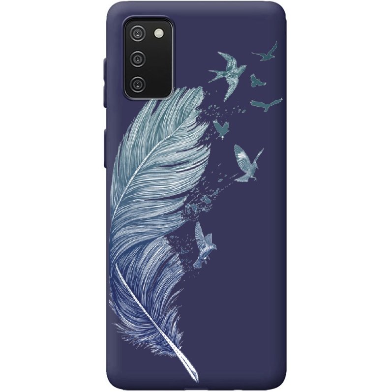 Чехол BoxFace Samsung A025 Galaxy A02S Feather Синий силикон (41511-cc38-42500) - фото 1