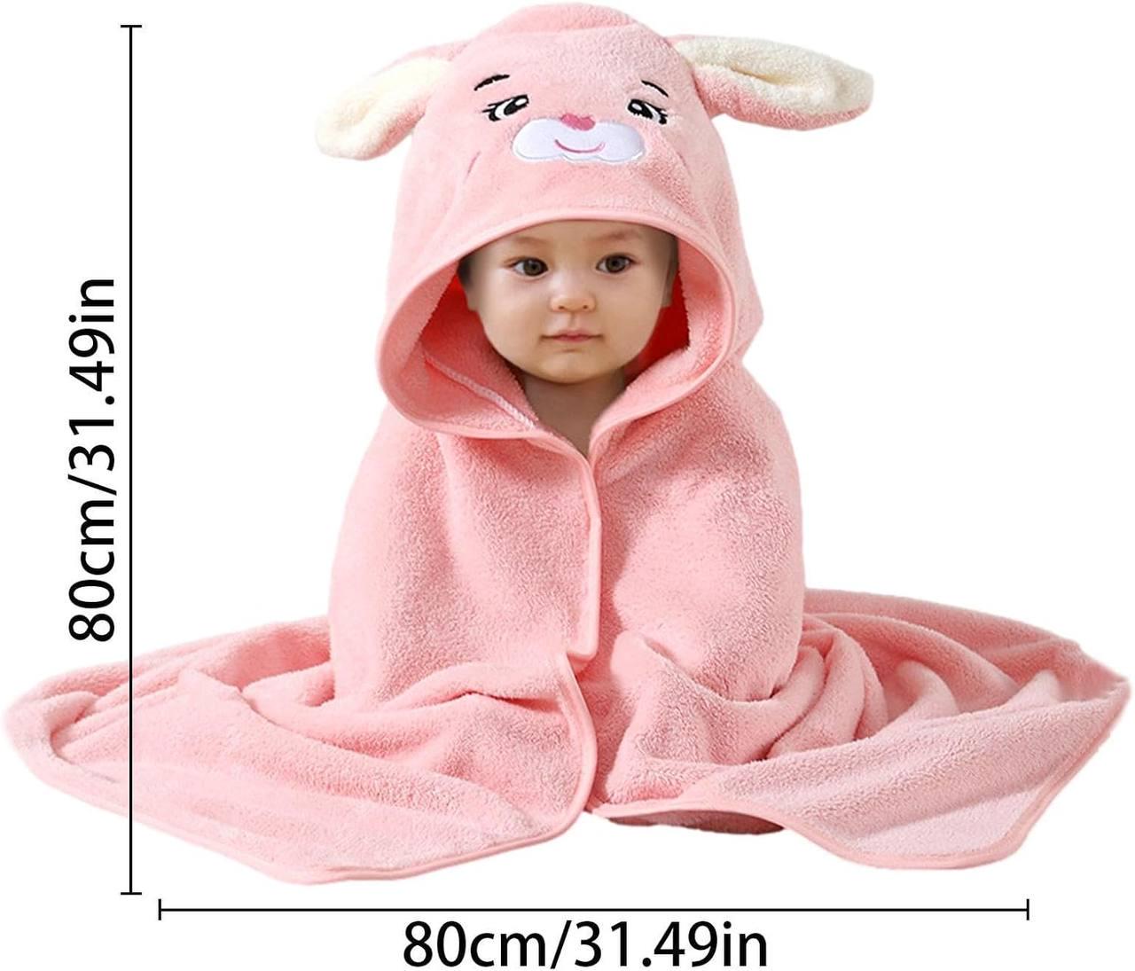 Полотенце-уголок для малышей с капюшоном из микрофибры Зайчик - фото 2 Полотенце-уголок для малышей с капюшоном из микрофибры Зайчик - фото 2