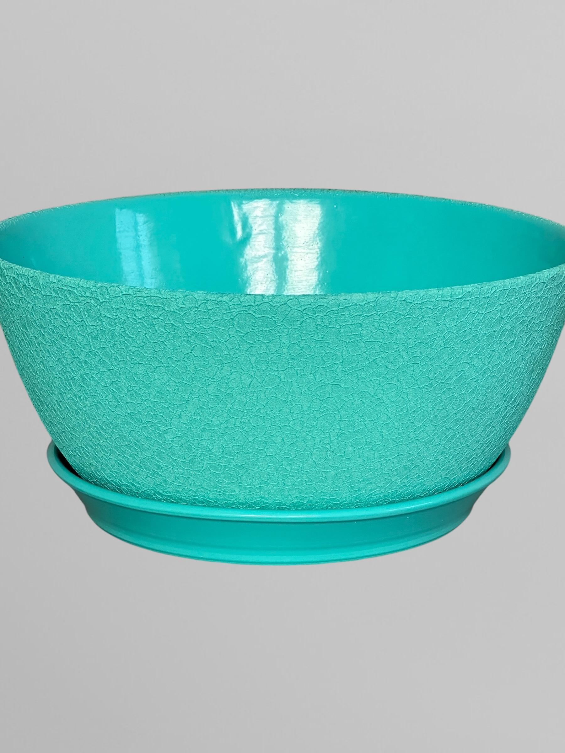 Горщик для квітів керамічний Бонсайниця шовк 5,5 л Бірюзовий (Г03009) - фото 2 Горщик для квітів керамічний Бонсайниця шовк 5,5 л Бірюзовий (Г03009) - фото 2