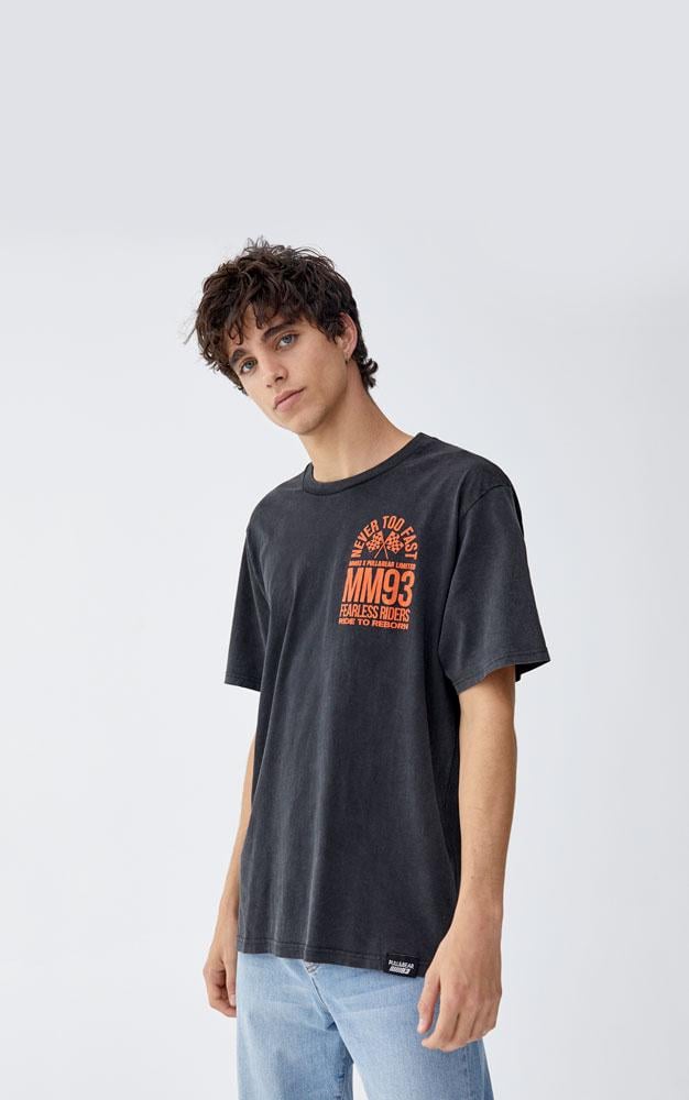 Футболка Pull&Bear XS Темно-серый (9238517800b26)