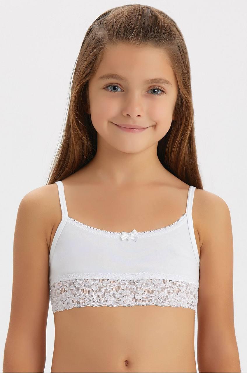 Набір топів мереживних для дівчинки BAYKAR р. 6 158-164 см 11-12 років 3 шт. Білий (4940-01)