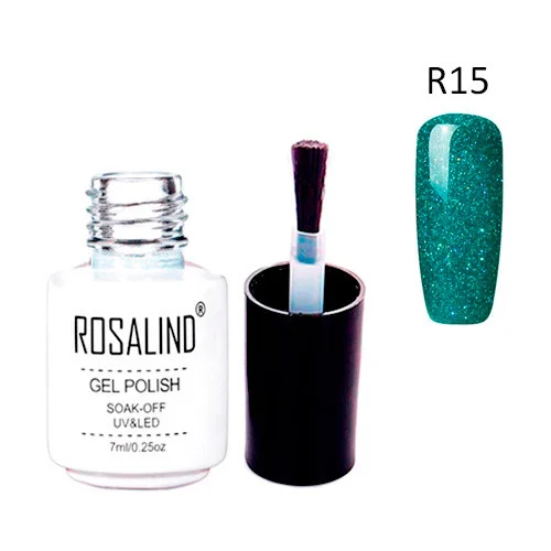 Гель-лак для ногтей Rosalind 7 мл Шиммер R15 Нефритовый
