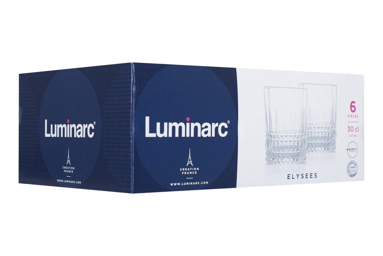 Набір склянок Luminarc ELYSEES низькі скляні 300 мл 6 шт. (N7451) - фото 5 Набір склянок Luminarc ELYSEES низькі скляні 300 мл 6 шт. (N7451) - фото 5