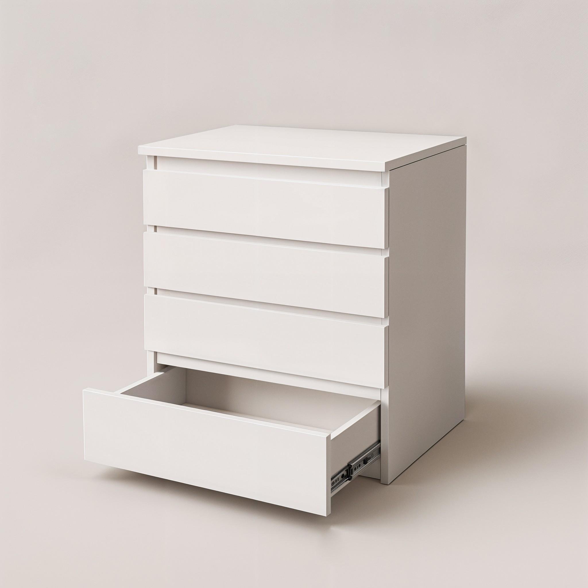 Комод на 4 ящика без ручек Kvatro 700х380х860 мм Белый - фото 3 Комод на 4 ящика без ручек Kvatro 700х380х860 мм Белый - фото 3