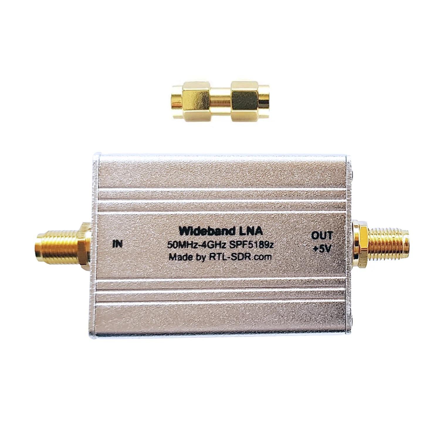 Усилитель сигнала широкополосный LNA 50MHz-4Ghz 18,5DB@900Mhz малошумный Bias tee для приемников RTL-SDR (00-00027346)