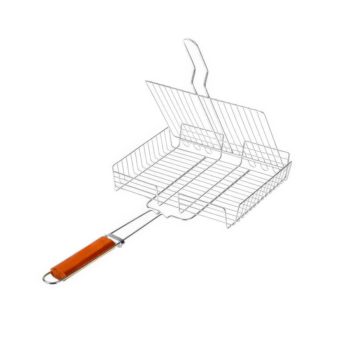 Решетка для гриля барбекю HX-582 58х32х6 см BBQ Grilling (1010525-Silver)