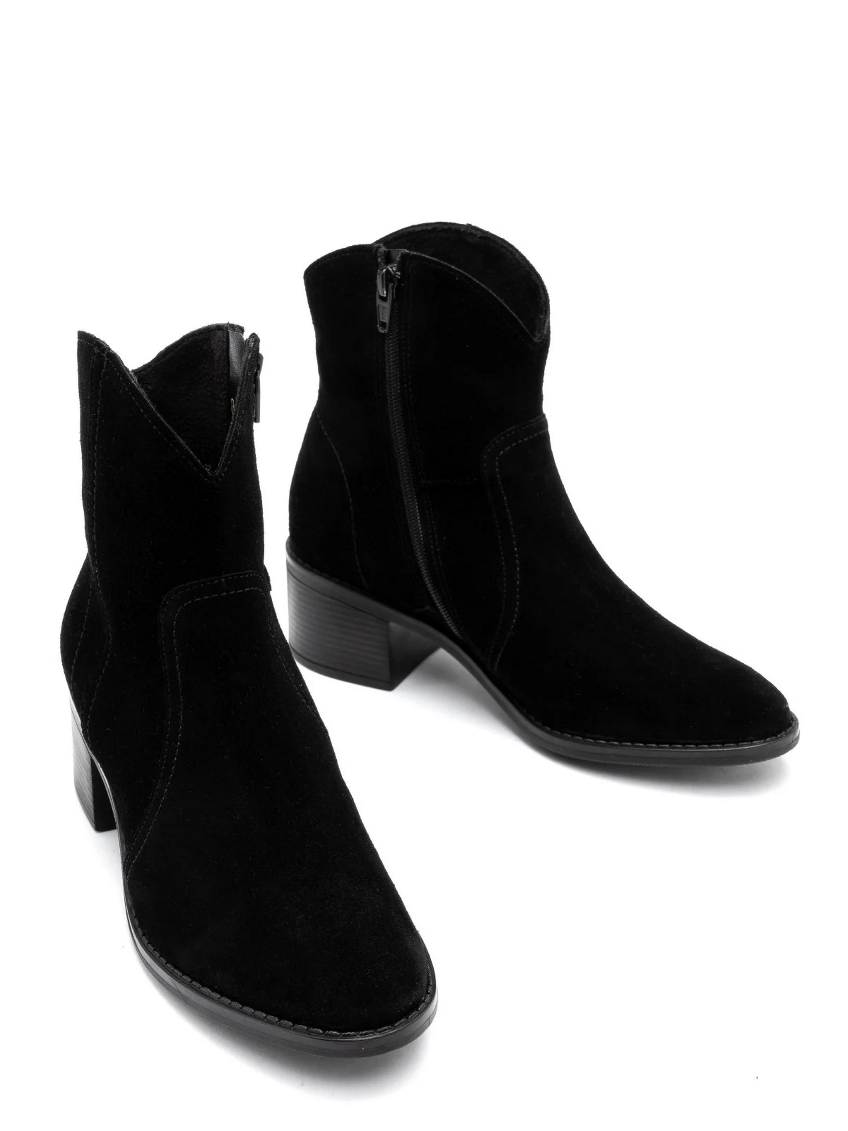 Ботинки замшевые женские RYLKO демисезонные р. 39 Черный (4WY68___ __46)